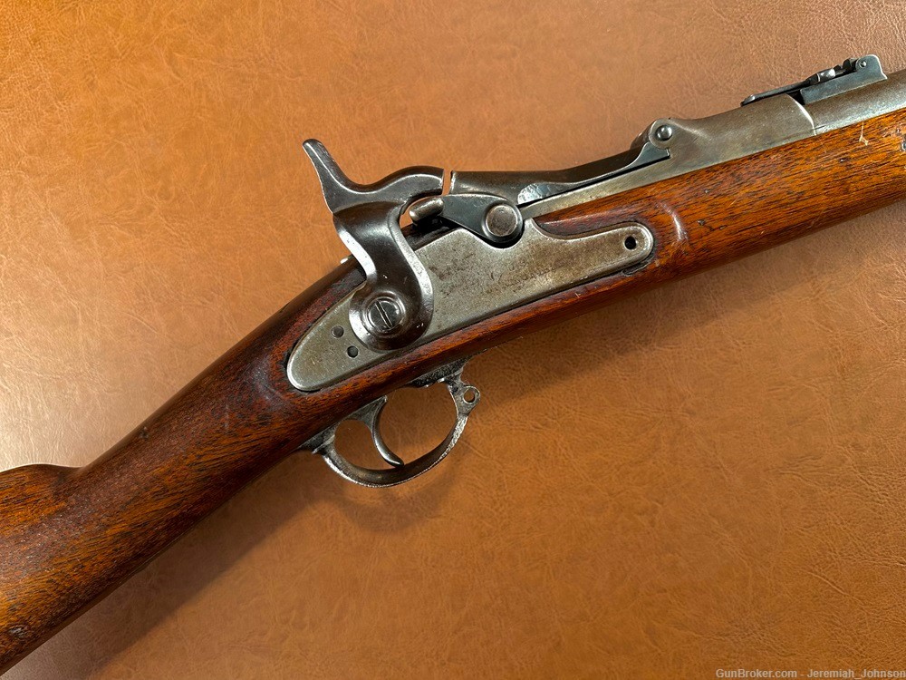 1868 Springfield US Trapdoor .50 Cal Breechloading Indian Wars Rifle NR -img-2
