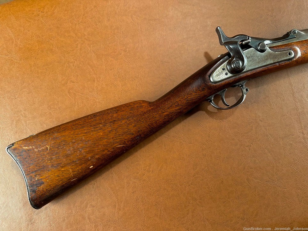 1868 Springfield US Trapdoor .50 Cal Breechloading Indian Wars Rifle NR -img-9