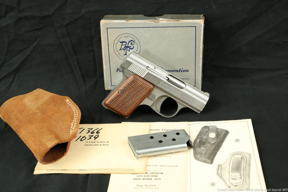 Bauer Firearms Automatic Baby Browning Clone .25 ACP Semi-Auto Pistol & Box-img-2