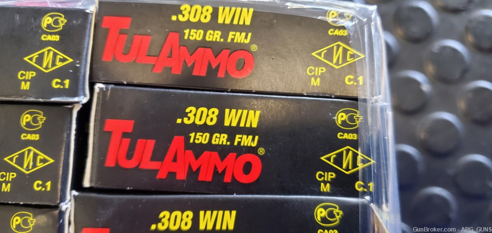 200 Rounds Tulammo .308 Win 150 GR FMJ-img-1