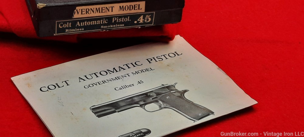 Colt Government model 1911 .45acp. 1940s Original box RARE! NR-img-14