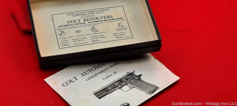 Colt Government model 1911 .45acp. 1940s Original box RARE! NR-img-4