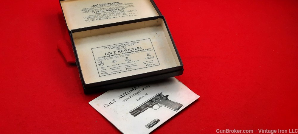 Colt Government model 1911 .45acp. 1940s Original box RARE! NR-img-3