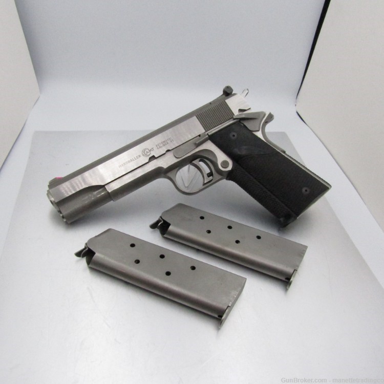 AMT Hardballer .45 ACP Semi Automatic Stainless Steel Packmayr Grips 7rd-img-0