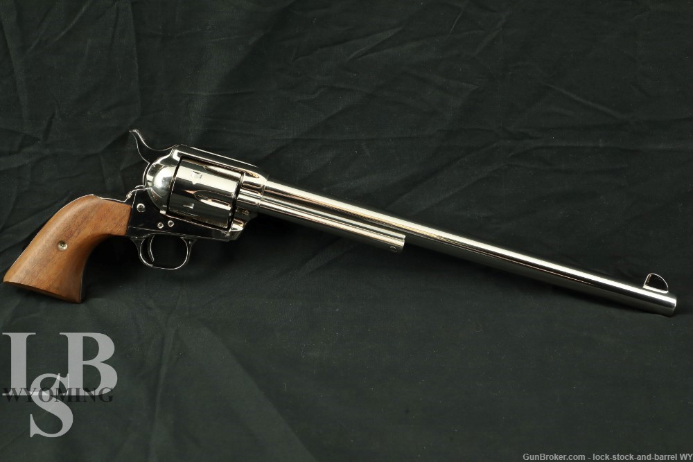 Colt 3rd Gen Nickel Buntline 12" Single Action Army SAA . 44 Spl. Revolver-img-0