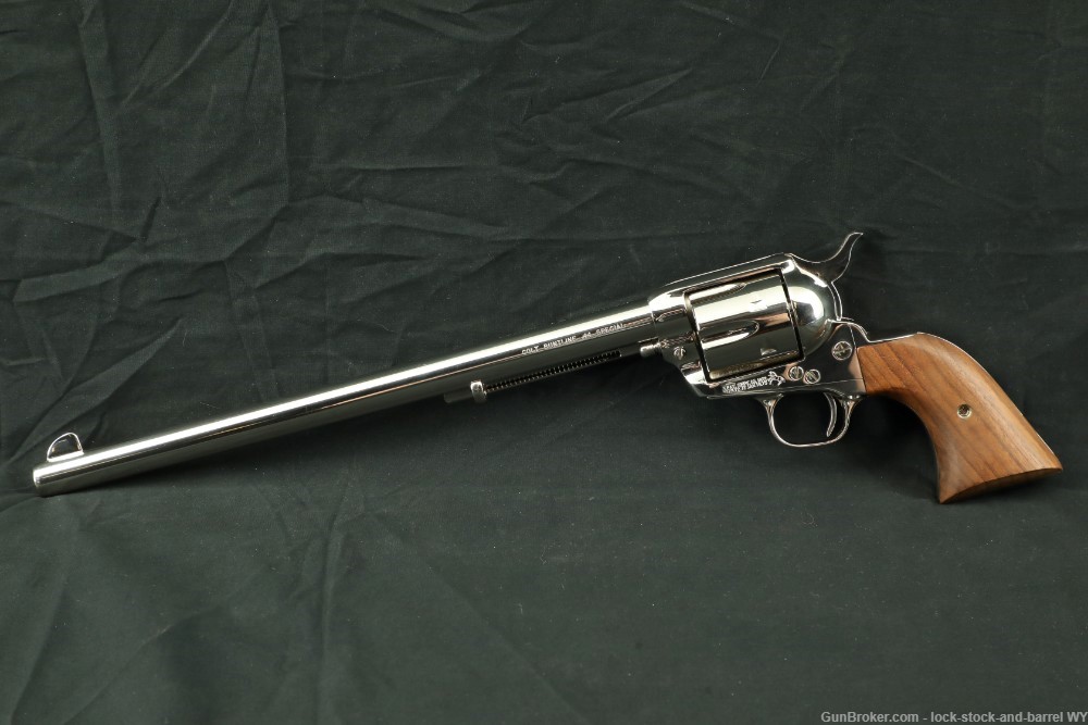 Colt 3rd Gen Nickel Buntline 12" Single Action Army SAA . 44 Spl. Revolver-img-4