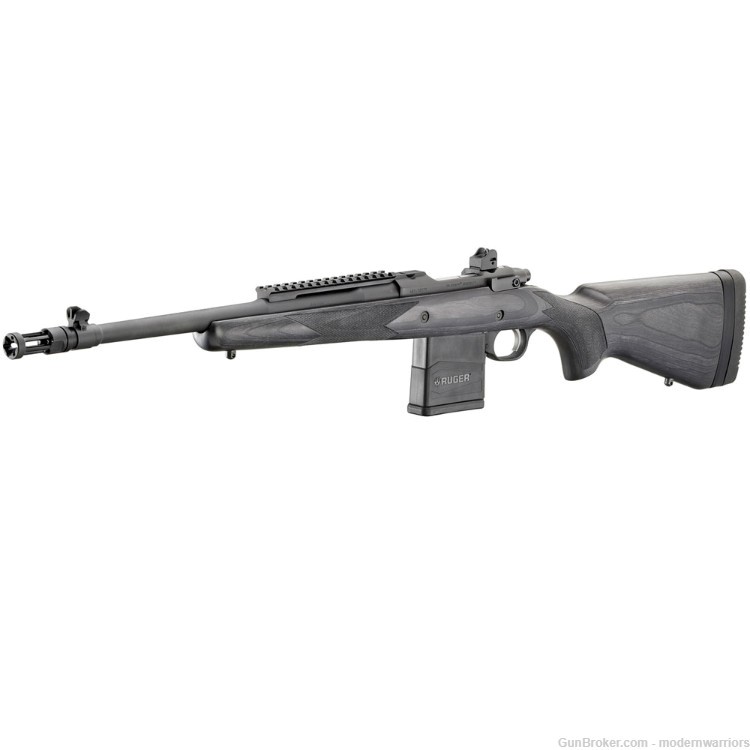 Ruger Gunsite Scout - 18.7" Threaded Bbl (.308 Win) Stainless/Dark Laminate-img-3