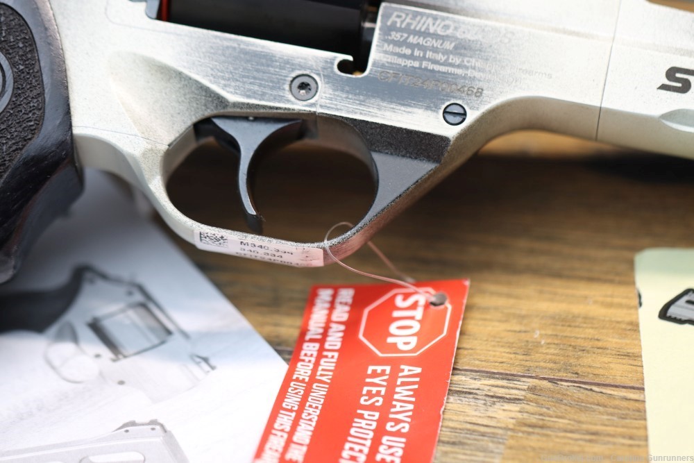 Chiappa Rhino 60DS .357 Mag Stormhunter Revolver 6" Distressed White -img-6