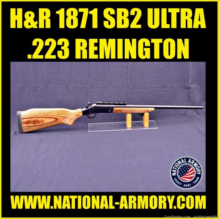H&R 1871 SB2 ULTRA 223 REM 22" BBL SINGLE SHOT ** HUGE PRICE DROP **-img-0