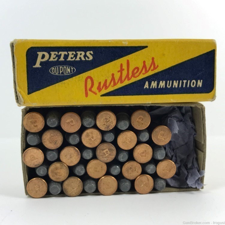 1930s Peters 25 Short Stevens Lead Bullet 40 Rounds Vintage Box 960-RS-img-4