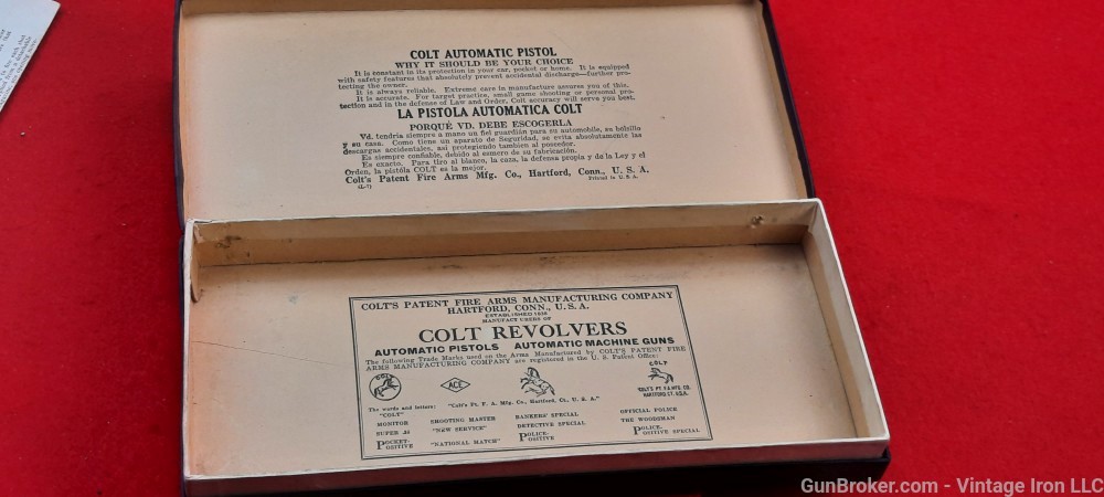 Colt Woodsman Target .22LR. original factory box dating to 1934 RARE! NR-img-4