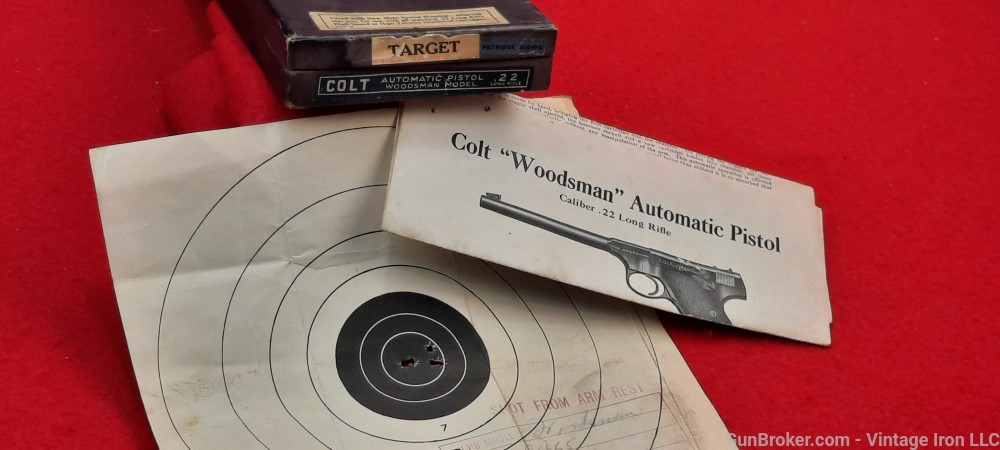 Colt Woodsman Target .22LR. original factory box dating to 1934 RARE! NR-img-2