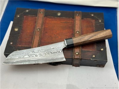 Old school Forged high carbon damascus Kitchen knife