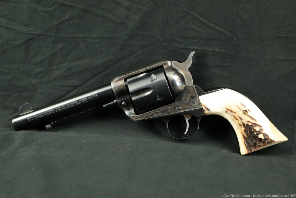 Ruger Vaquero W/ Horn Grips .45LC 5.5” Single Action Revolver, MFG 1995-img-6