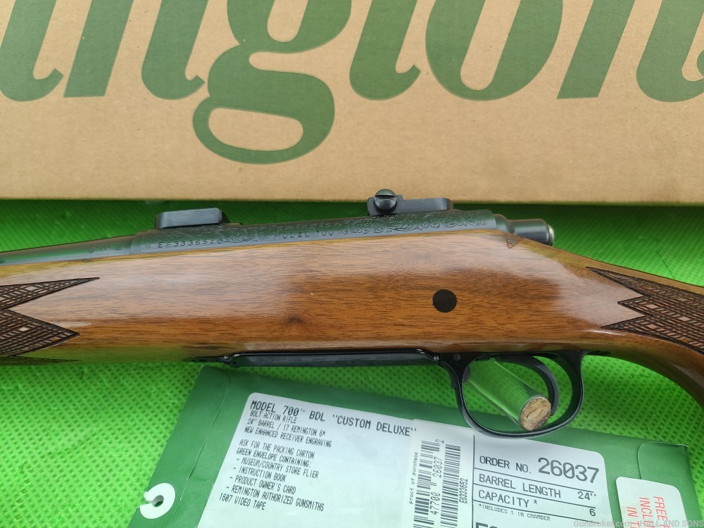 Remington 700 BDL * CUSTOM DELUXE * 17 Rem Centerfire EMBELLISHED ENHANCED -img-47