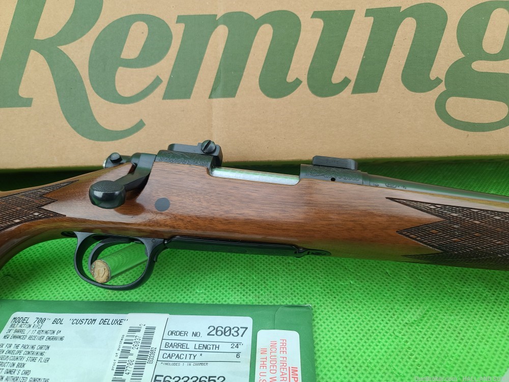 Remington 700 BDL * CUSTOM DELUXE * 17 Rem Centerfire EMBELLISHED ENHANCED -img-14