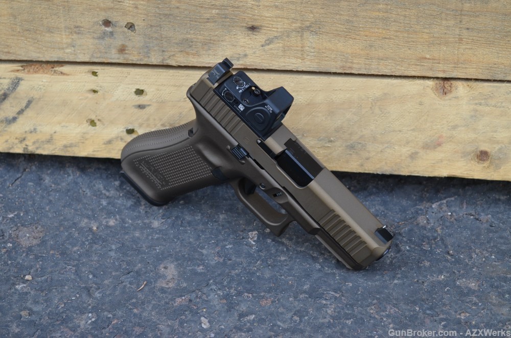 Glock 45 MOS Trijicon RMRcc Supp NS Adj X-Werks Midnight Burnt Bronze 19-img-4