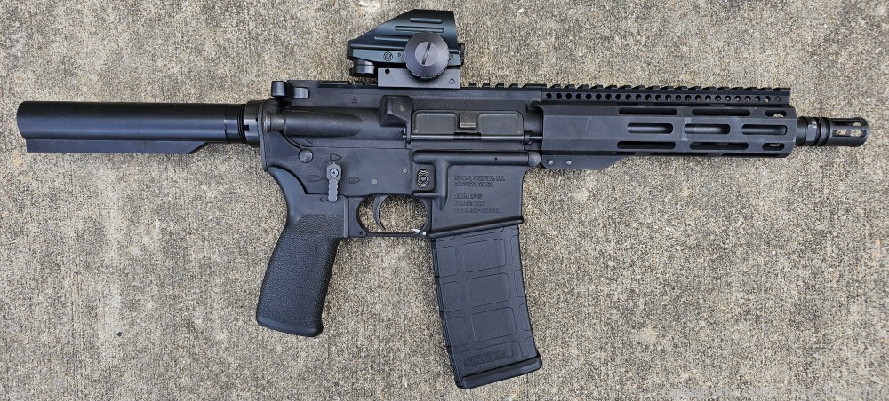 Radical Firearms RF-15 AR Pistol 300 BO 7.5" Bbl w/ Red Dot Laser Combo-img-0