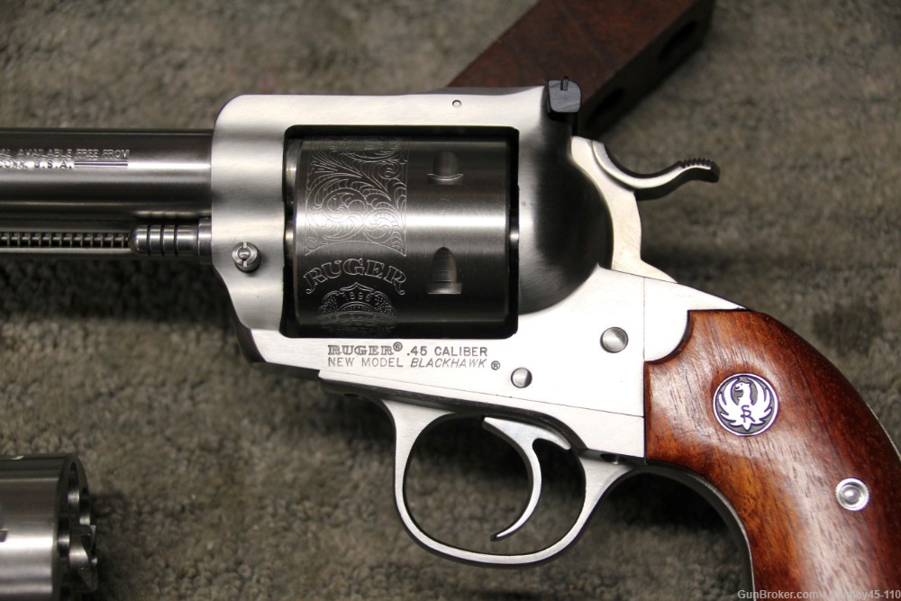 Ruger Bisley Blackhawk Convertible 45 Colt 45 ACP Stainless -img-2