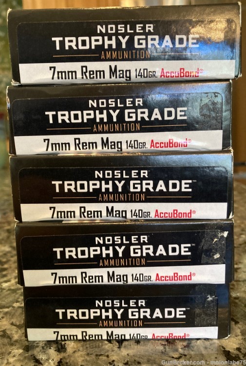 Nosler Trophy Grade 7mm Rem. Mag 140 gr. Accubond - 92 rounds-img-0
