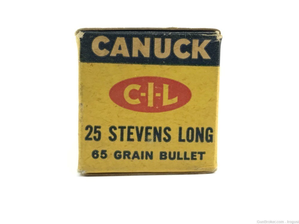 1960s CIL .25 Stevens Long Lead Bullet FULL 50 Rounds Vintage Box 961-TS-img-4