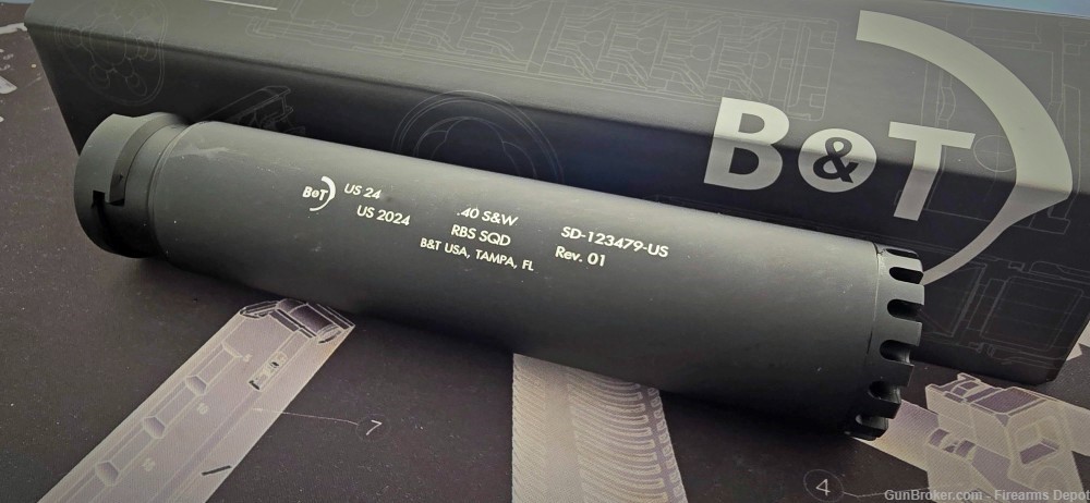 B&T APC10 10mm /40 S&W  RBS SQD 3-lug Suppressor-img-1