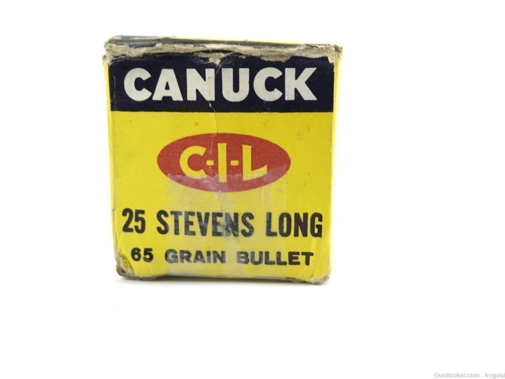 1960s CIL .25 Stevens Long Lead Bullet FULL 50 Rounds Vintage Box 962-TX-img-4