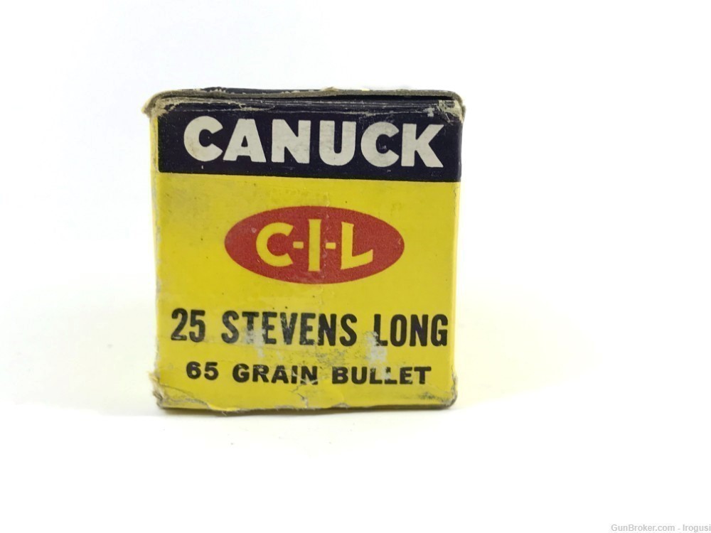 1960s CIL .25 Stevens Long Lead Bullet FULL 50 Rounds Vintage Box 962-TX-img-2