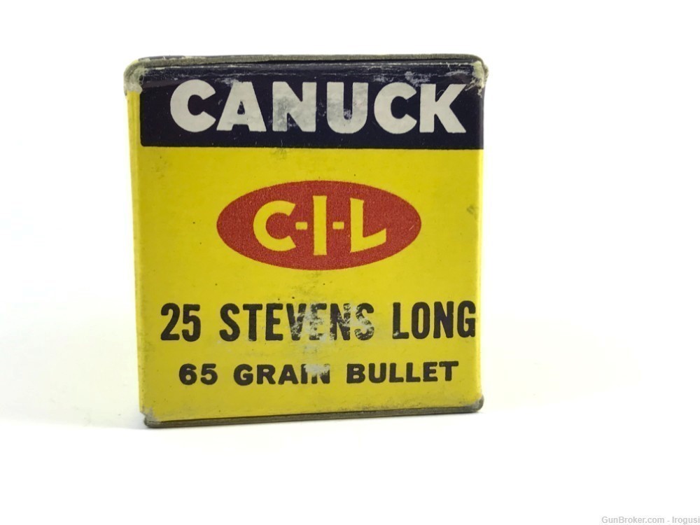 1960s CIL .25 Stevens Long Lead Bullet FULL 50 Rounds Vintage Box 963-TS-img-4