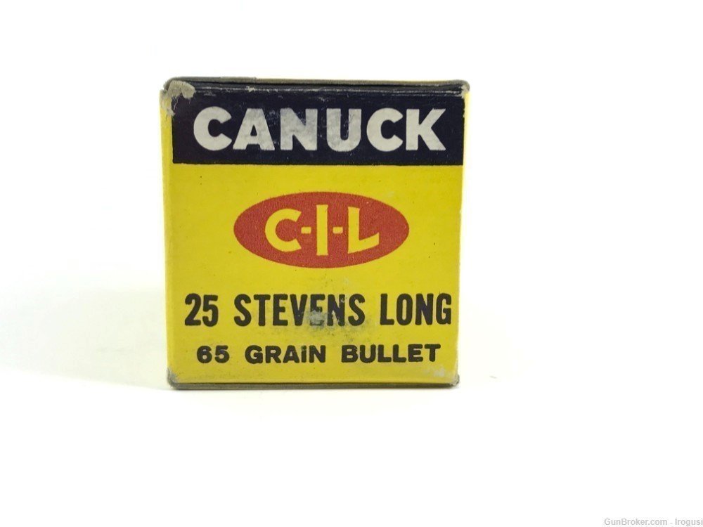 1960s CIL .25 Stevens Long Lead Bullet FULL 50 Rounds Vintage Box 963-TS-img-2