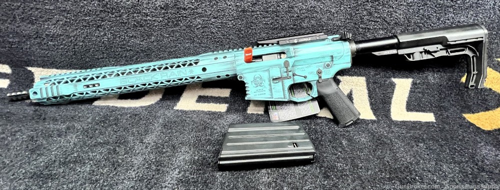 USED LIKE NEW Black Rain Ordnance Fallout10 Teal in .308 Win with 16.5" Brl-img-0