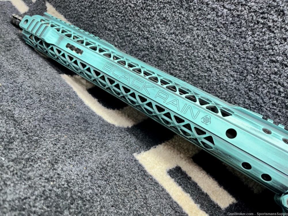 USED LIKE NEW Black Rain Ordnance Fallout10 Teal in .308 Win with 16.5" Brl-img-1
