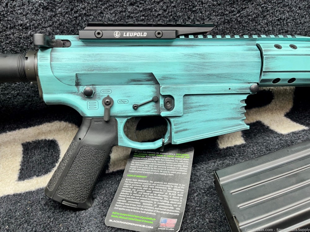 USED LIKE NEW Black Rain Ordnance Fallout10 Teal in .308 Win with 16.5" Brl-img-8