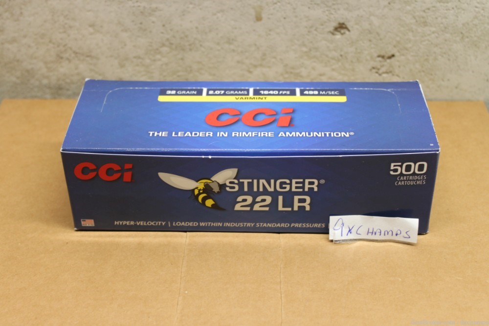 500 Rounds CCI Stinger 22 Long Rifle ammunition ammo Full brick of 10 boxes-img-0
