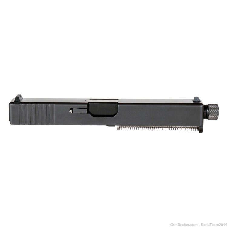 Complete Slide for Glock 17 Gen 1-3 - Black DLC Threaded Barrel - Assembled-img-1