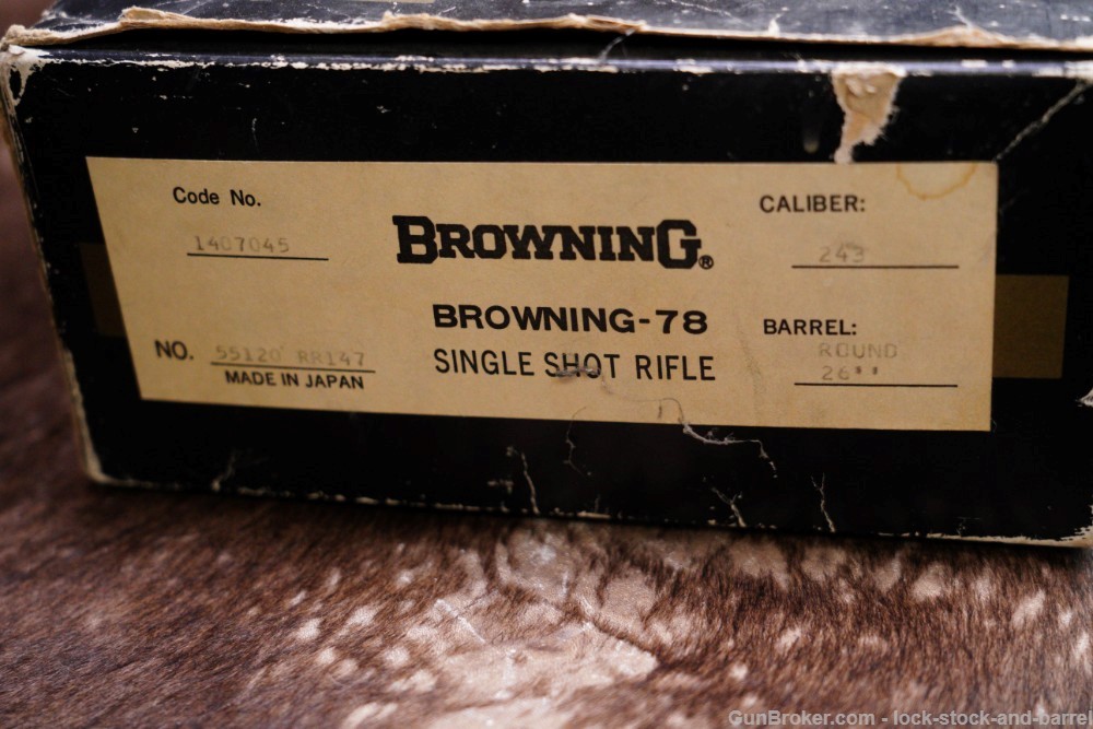 Browning Model B-78 B78 Like 1885 .243 Winchester Single Shot Rifle, 1977-img-28