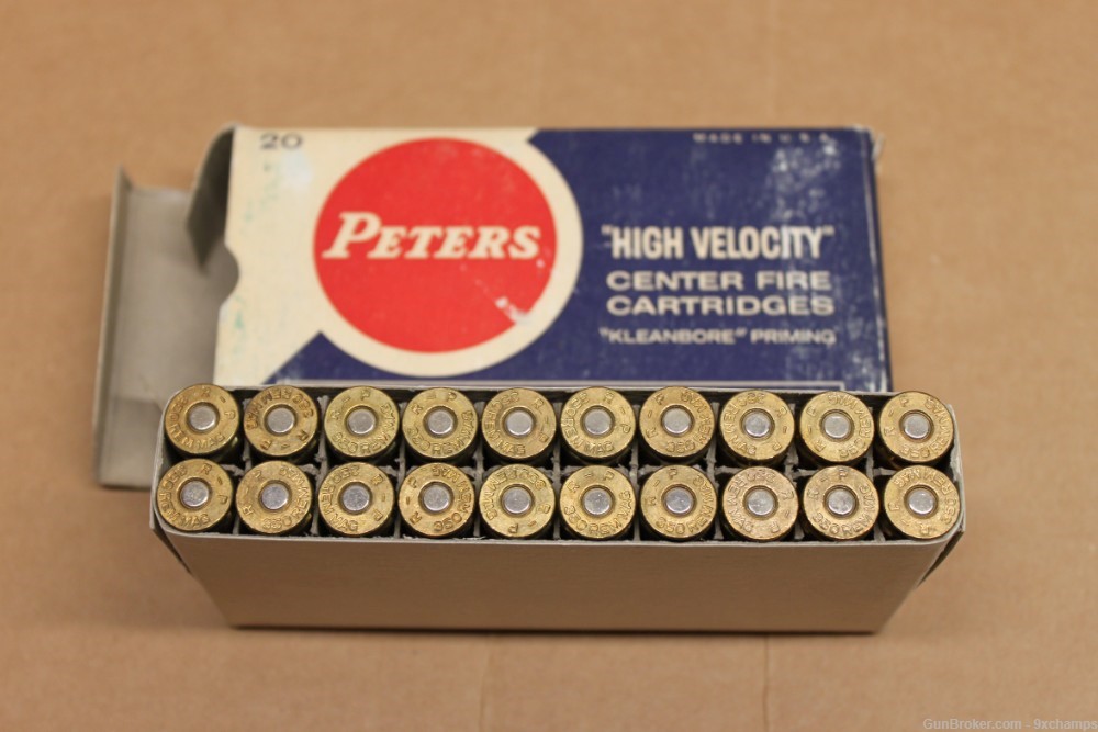 350 Rem Mag Remington Magnum ammo ammunition Peters 20 Rounds 200 Grain -img-1