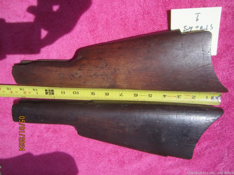 Winchester or Marlin Rifle/Carbine stocks, solid with some small chips.-img-1