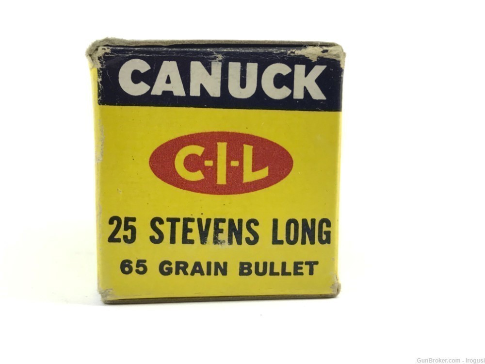 1960s CIL 25 Stevens Long Lead Bullet FULL 50 Rnds Vintage Box SPEER 965-TS-img-4