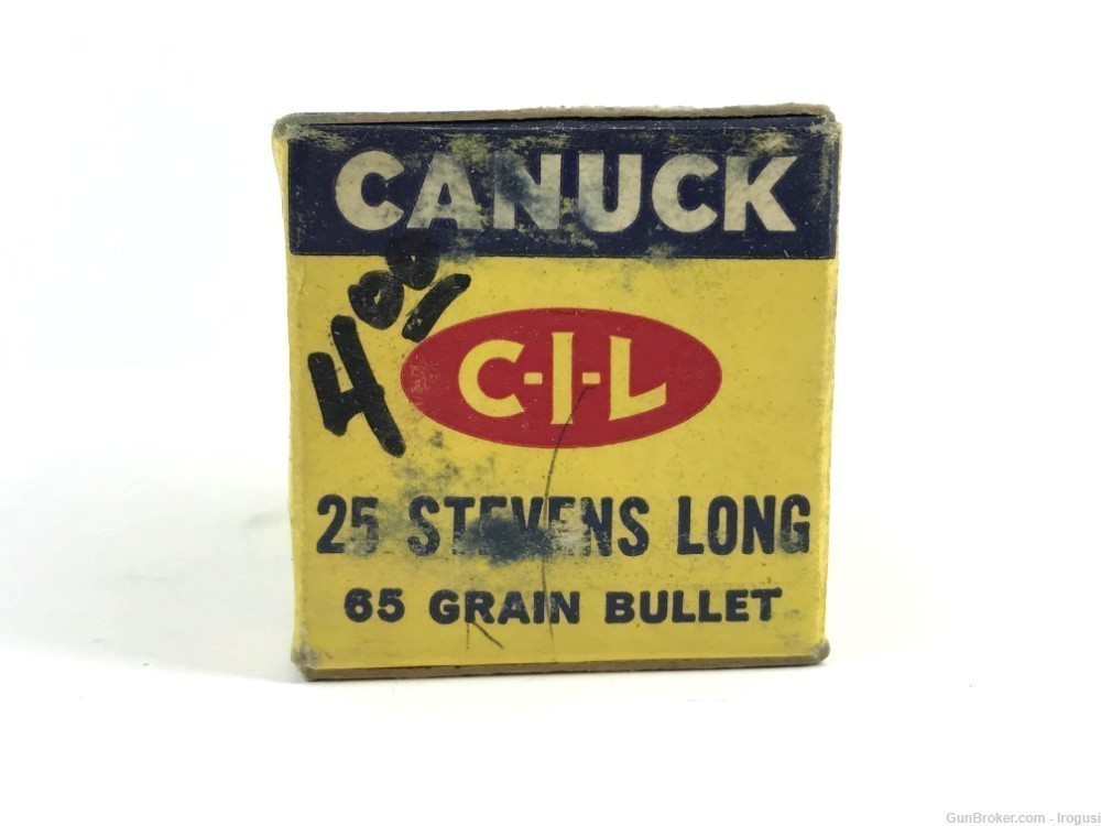 1960s CIL .25 Stevens Long Lead Bullet FULL 50 Rounds Vintage Box 966-TS-img-4