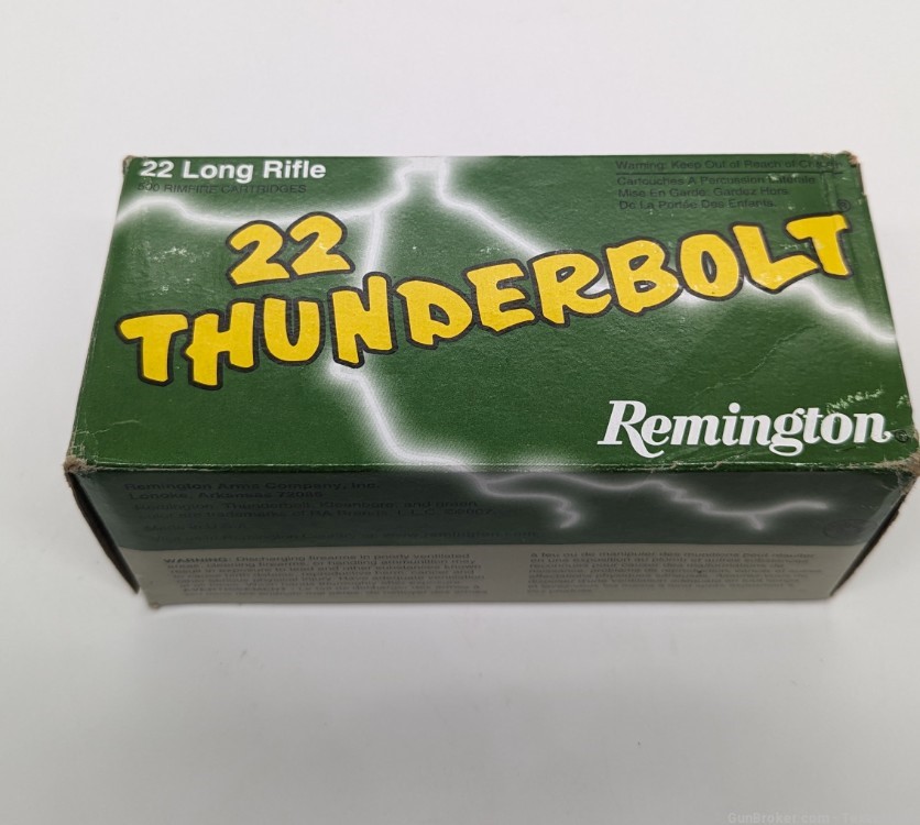 Remington Thunderbolt .22 LR 40 Grain Ammo - 500 Rounds (PENNY START)-img-0