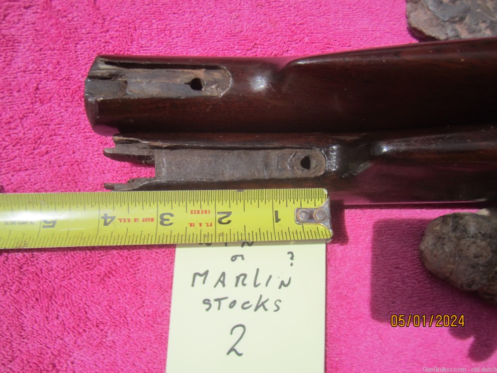 Winchester or Marlin Rifle/Carbine stocks, solid with some small chips.-img-2