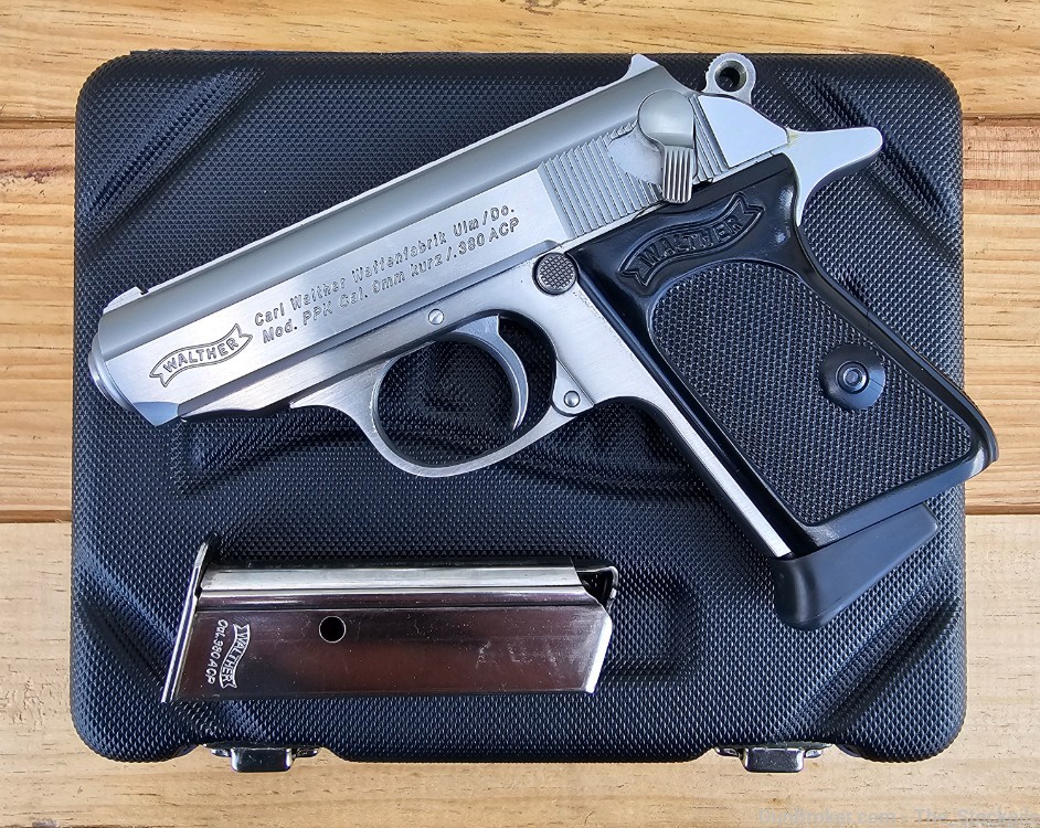 Walther PPK Stainless .380 ACP 3.5" Bbl w/ Factory Case Two Mags -img-0