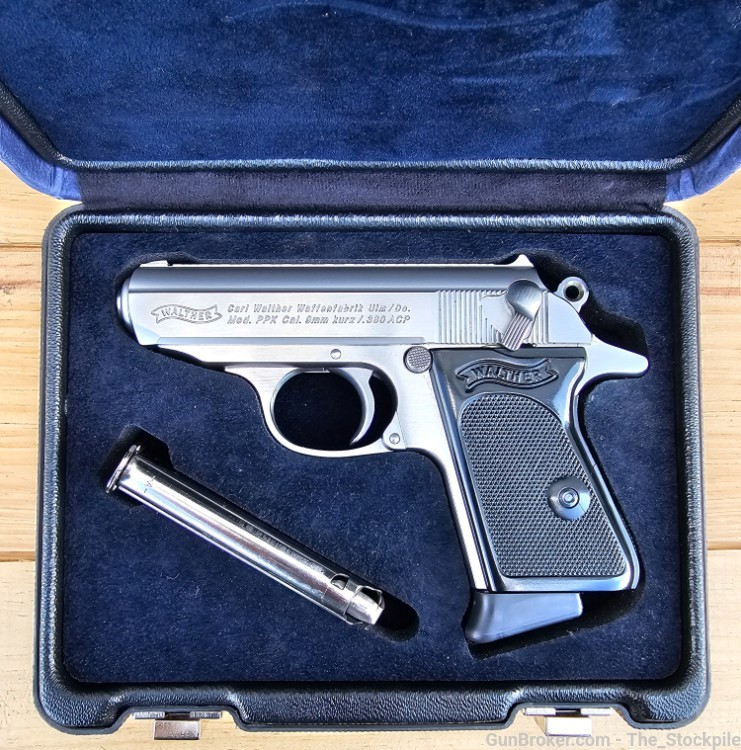 Walther PPK Stainless .380 ACP 3.5" Bbl w/ Factory Case Two Mags -img-1
