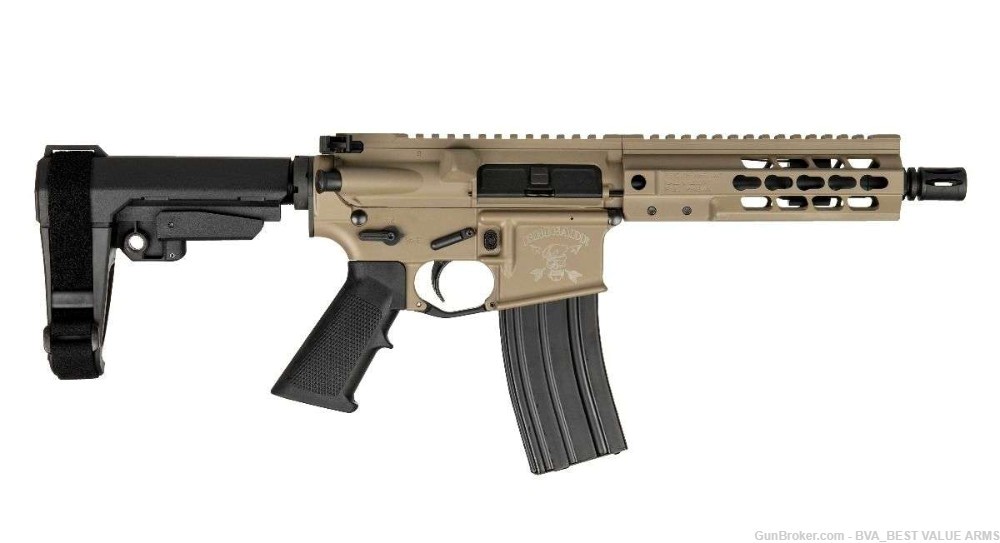 BRIGADE 5.56 Forged 7.5in BBL CK FDE SBA3 Tact Brace 7in Rail A2 -img-0