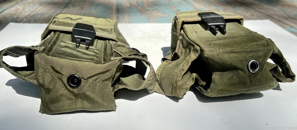 USGI AR-15 M-16 Magazine Pouches, VIET NAM era? WITH internal straps! Two.-img-2