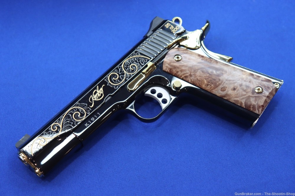 Kimber Black Deluxe 1911 Pistol High Polished Gold Engraved 45ACP 1 of 200 -img-30