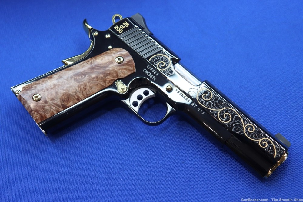 Kimber Black Deluxe 1911 Pistol High Polished Gold Engraved 45ACP 1 of 200 -img-31