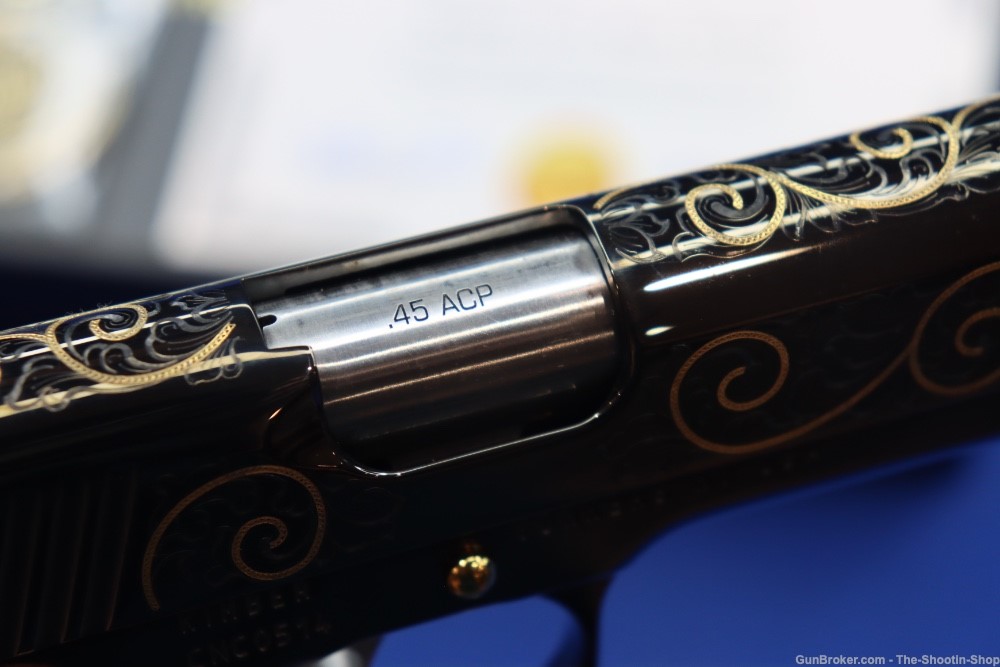 Kimber Black Deluxe 1911 Pistol High Polished Gold Engraved 45ACP 1 of 200 -img-16