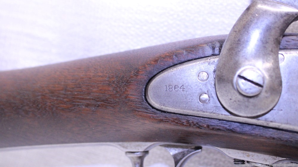 1864 ORIGINAL U.S. TRENTON LOCOMOTIVE CIVIL WAR RIFLED MUSKET .58cal-img-3